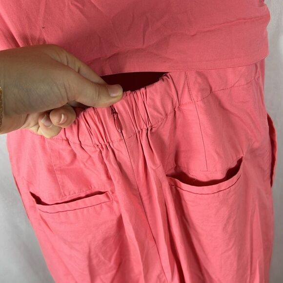 J.Crew Pink Wrap Tie Stretch Poplin Jumpsuit size 6 - Picture 9 of 10